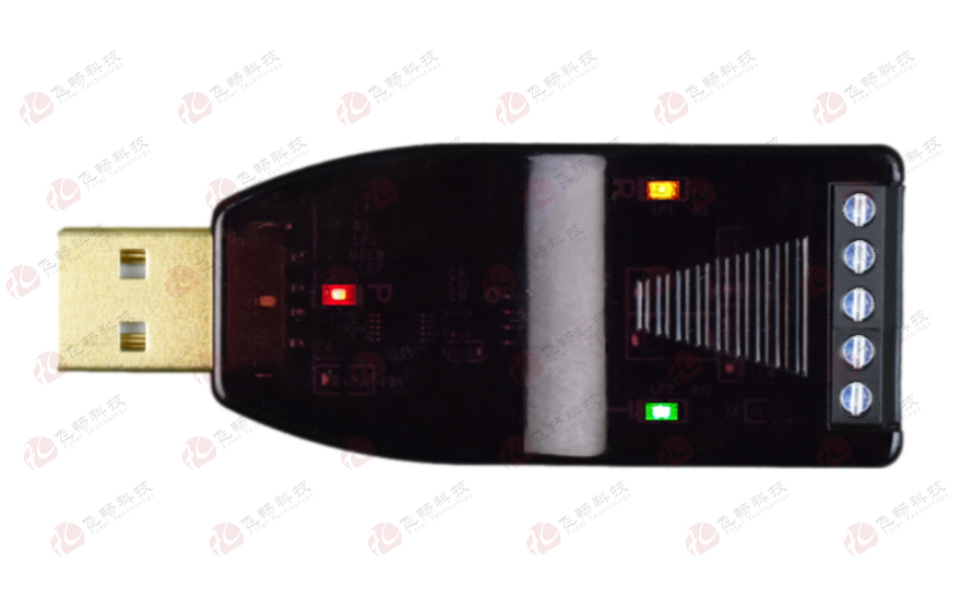 飞畅科技-工业级 6KV防雷型 USB转1路RS232/485转换器
