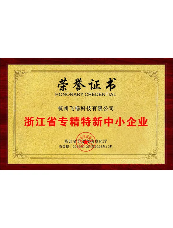 飞畅科技-浙江省专精特新中小企业
