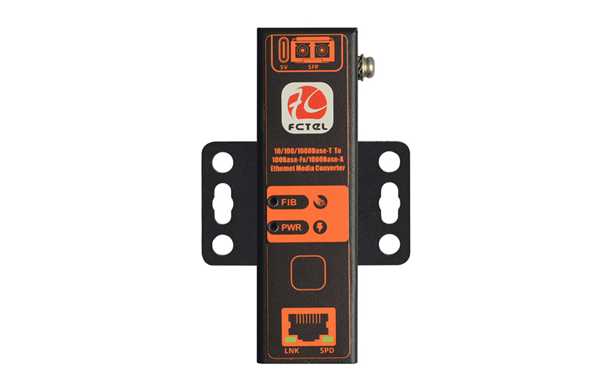 飞畅科技-口红型 工业轨式 1路千兆电转1路百