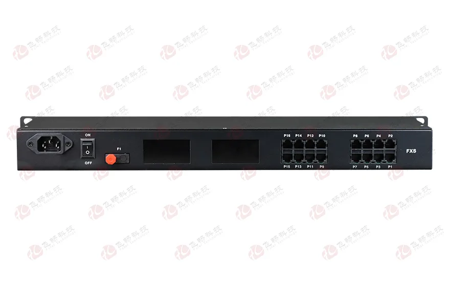 16路电话（RJ11）+2路百兆以太网 电话光端机