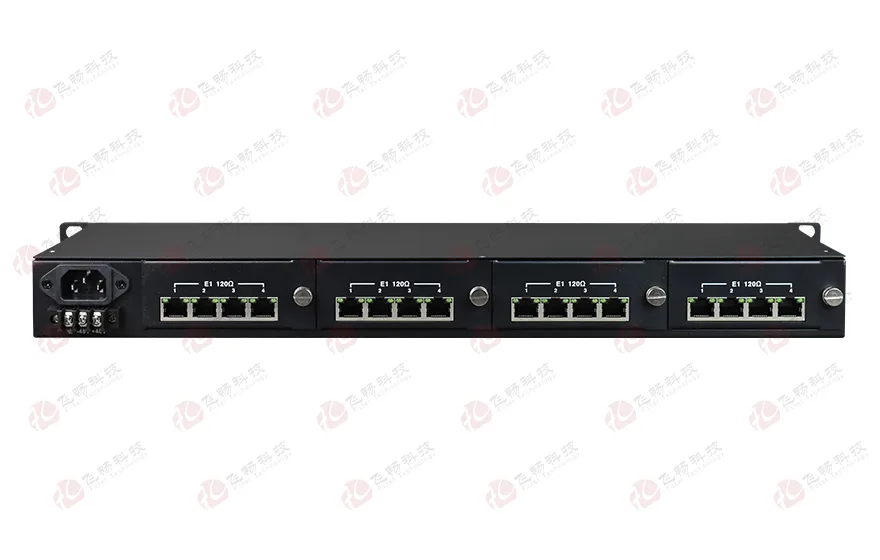 16E1+4xFE 物理隔离 带LCD插卡 PDH光端机