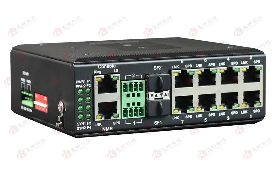网管型 工业级8路百兆电1路百兆光 光纤收发器