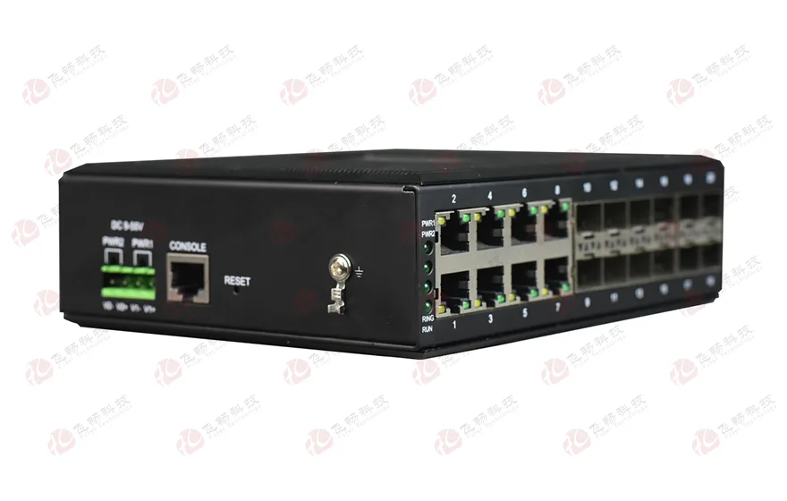 工业轨式 管理型8路千兆电+12路千兆SFP光口 交换机