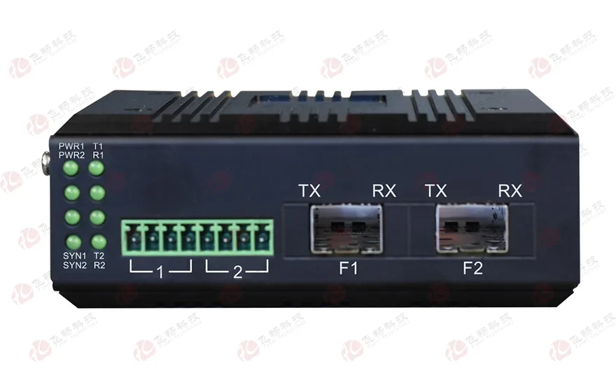 工业轨式1-2路RS232/422/485(三种接口同时提供) 光纤环网 光端机