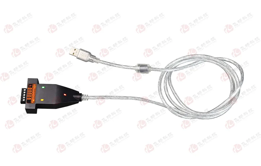 工业级6KV 防雷型 usb转1路高速rs485+1路RS232(带线) 转换器