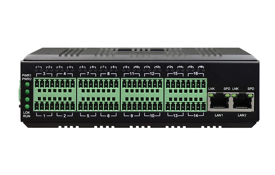 飞畅科技-工业轨式32路DI/DO/AI/AO 转网络/4G/Lora     远程测控终端