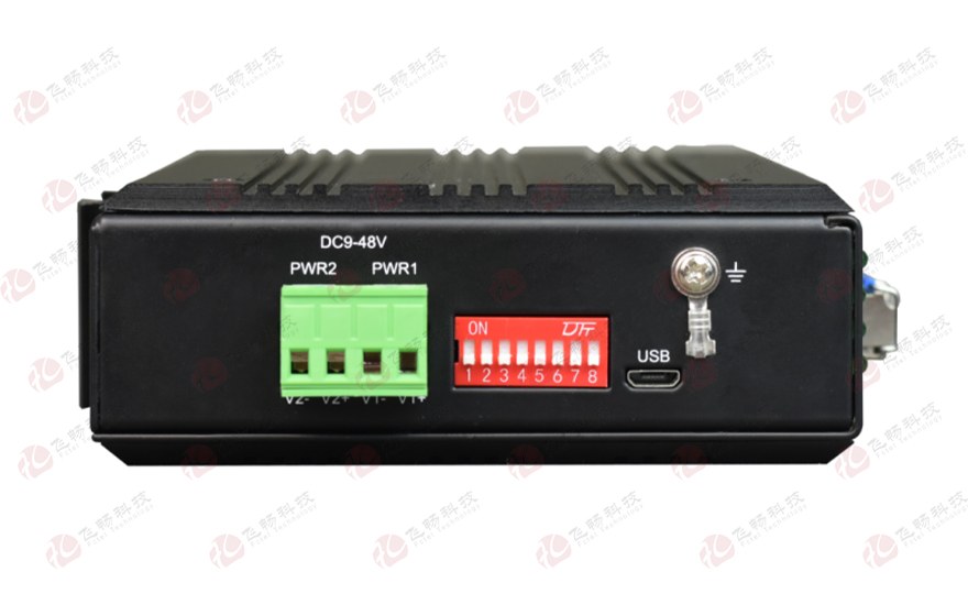 飞畅科技-工业轨式1-16路DI/DO/AI/AO 服务器 (带2口电交换)