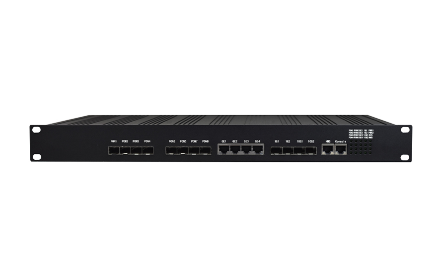 飞畅科技-8口GPON光+4路千兆电+2路千兆光+2路万兆光  GPON OLT