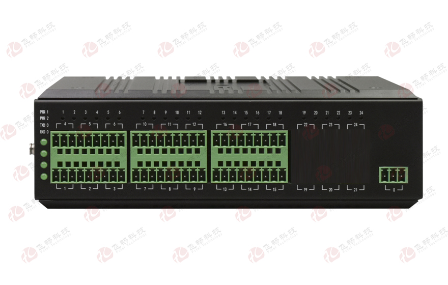 飞畅科技-工业轨式 16路RS485集线器