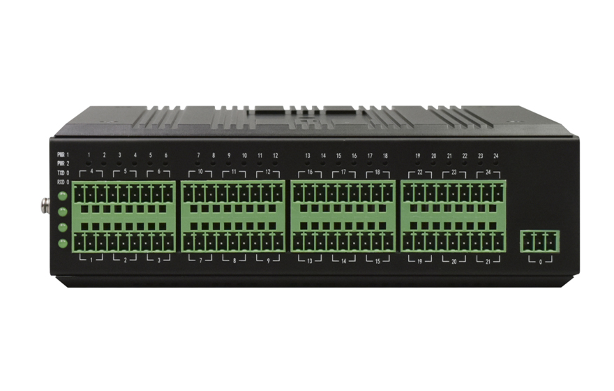 飞畅科技-工业轨式 24路RS485集线器