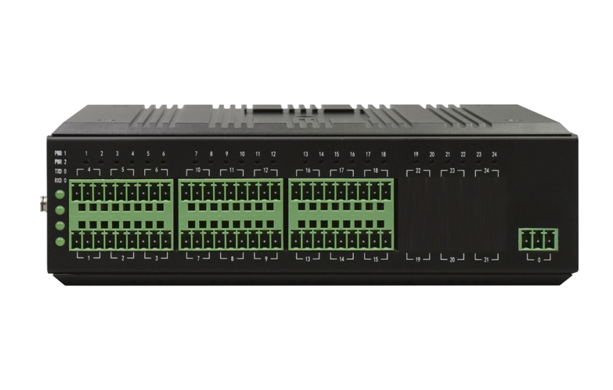 飞畅科技-工业轨式 16路RS485集线器