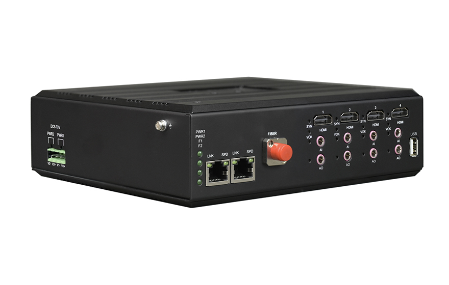 飞畅科技-4路2K HDMI+1路双向独立音频 + 2路物理隔离千兆以太网+USB 光端机