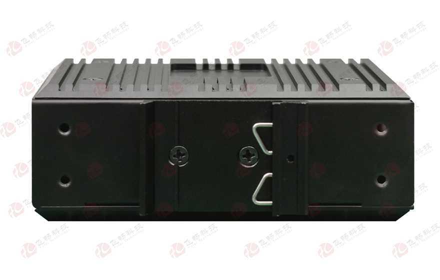 飞畅科技-工业轨式2路串口／4路开关量+4路百兆电 光端机