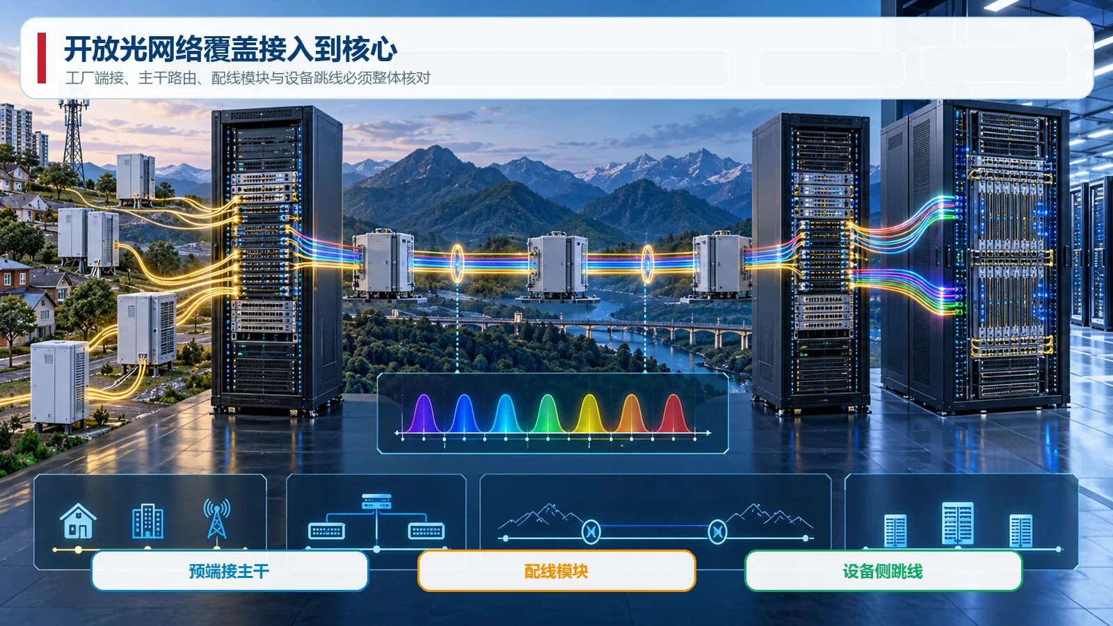 开放网络从接入汇聚传输到核心的多层光连接架构