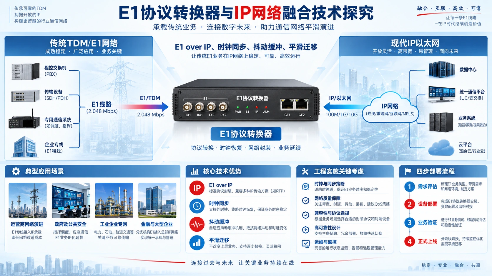 E1 协议转换器与 IP 网络融合技术探究
